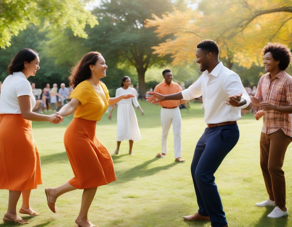A vibrant scene depicting a diverse group of couples engaged in various dating activities, such as a picnic in the park, a cooking class, and a dance lesson. Incorporate warm colors to convey passion and warmth, with heart symbols subtly integrated into the background. Showcase a variety of cultures and ages to reflect an inclusive dating community. super-realistic. vibrant colors. white background.